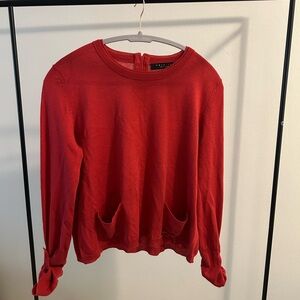 Twin-Set Vibrant Red Knit Top